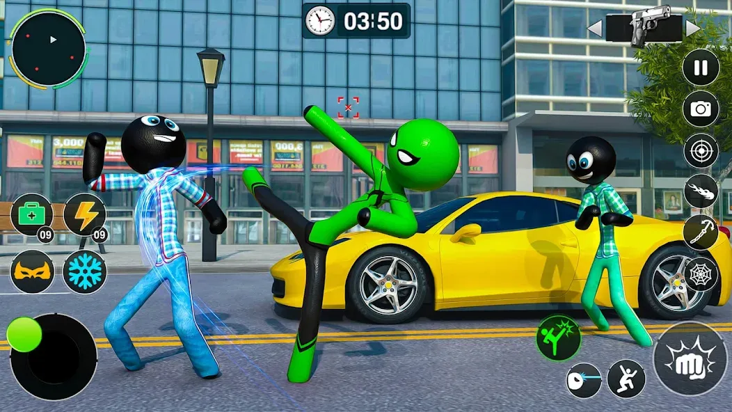 Flying Stickman Rope Hero Game [MOD: безлимитные деньги и полёт] Screenshot 5