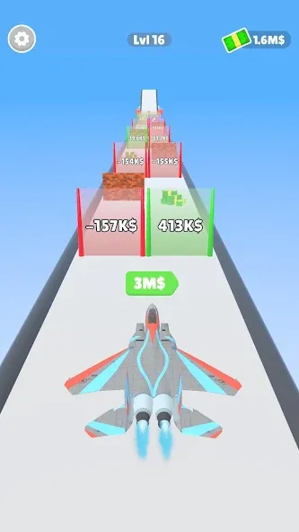 Plane Evolution! [MOD: безлимитные деньги и улучшения самолетов] Screenshot 1