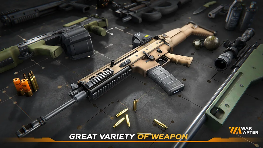 War After: PvP Shooter [MOD: безлимитные ресурсы и оружие] Screenshot 3