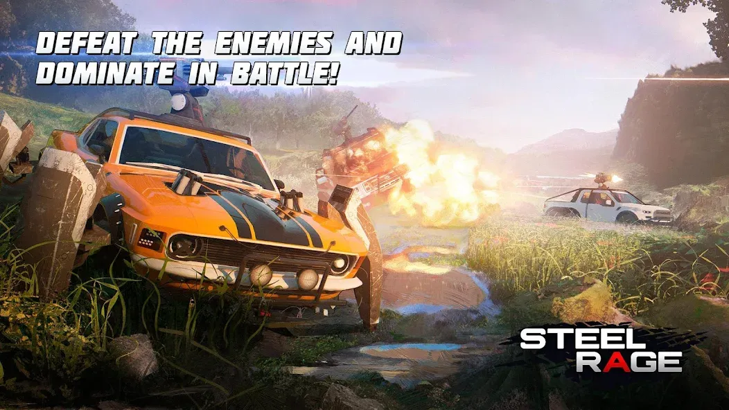 Steel Rage: Mech Cars PvP War [MOD: безлимитные деньги и все машины] Screenshot 2