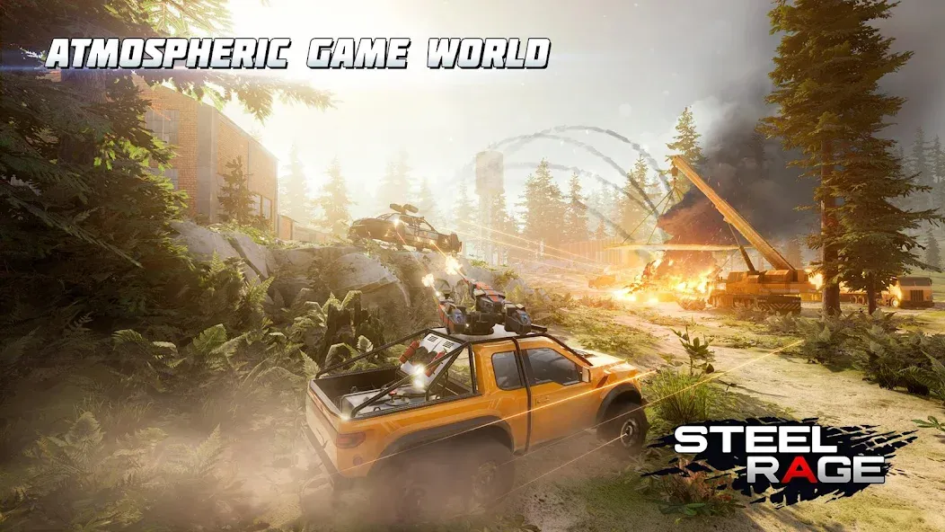 Steel Rage: Mech Cars PvP War [MOD: безлимитные деньги и все машины] Screenshot 3