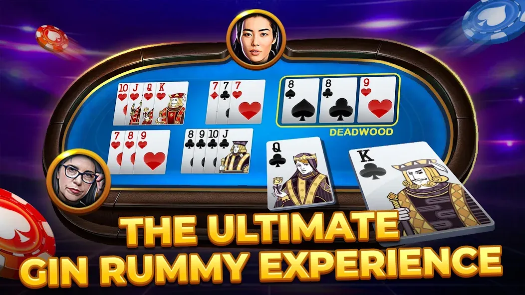 Gin Rummy - Card Game [MOD: безлимитные монеты и подсказки] Screenshot 2