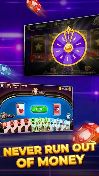 Gin Rummy - Card Game [MOD: безлимитные монеты и подсказки] Screenshot 4