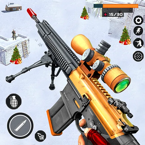 Banduk Game - Sniper Gun Games [MOD: безлимитные патроны и улучшенное оружие] Screenshot 1