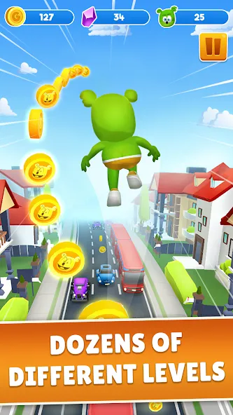 Gummy Bear Run: Running Games [MOD: безлимитные монеты и все скины] Screenshot 1