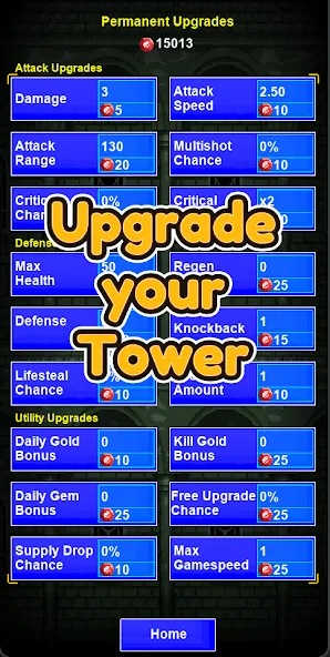 Lone Tower Roguelike Defense [MOD: неограниченные ресурсы и усиленная башня] Screenshot 2