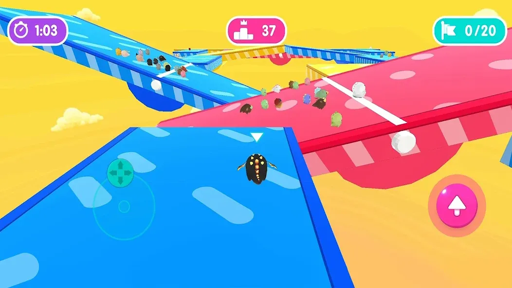 Fall.io - Race of Dino [MOD: без рекламы и все динозавры открыты] Screenshot 2