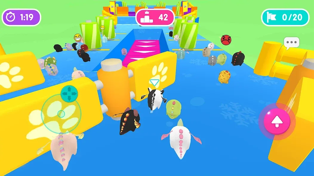 Fall.io - Race of Dino [MOD: без рекламы и все динозавры открыты] Screenshot 5