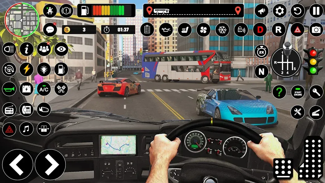 Bus Simulator : 3D Bus Games [MOD: безлимитные деньги и все автобусы открыты] Screenshot 2