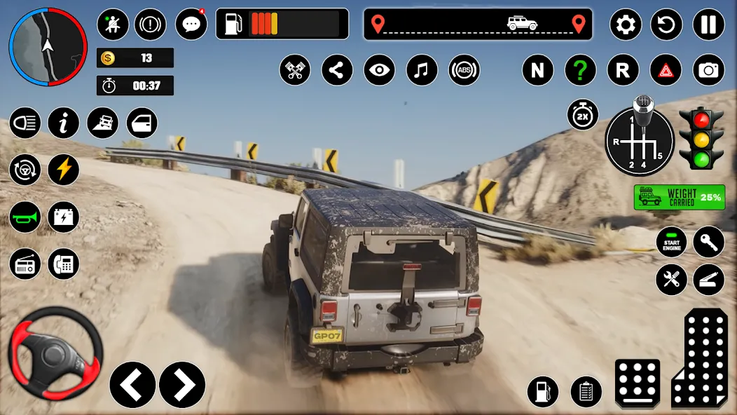 Offroad Jeep Driving &amp; Parking [MOD: безлимитные деньги и топливный запас] Screenshot 2