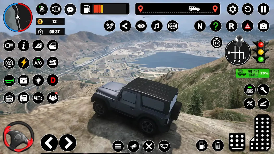 Offroad Jeep Driving &amp; Parking [MOD: безлимитные деньги и топливный запас] Screenshot 3