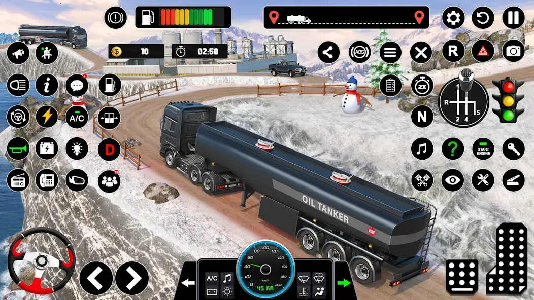 Oil Truck Games: Driving Games [MOD: безлимитные деньги и топливо] Screenshot 2