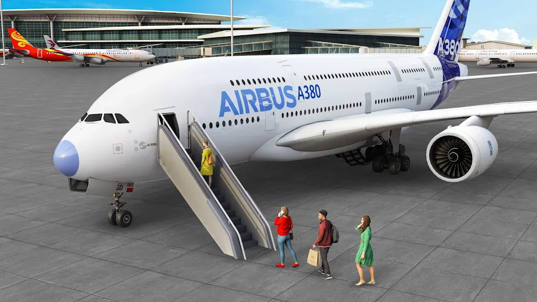Airplane Flight Simulator 2023 [MOD: безлимитные деньги и топливо] Screenshot 1