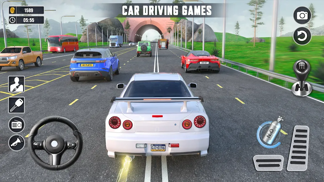 Real Highway Car Racing Games [MOD: безлимитные деньги и все машины открыты] Screenshot 1
