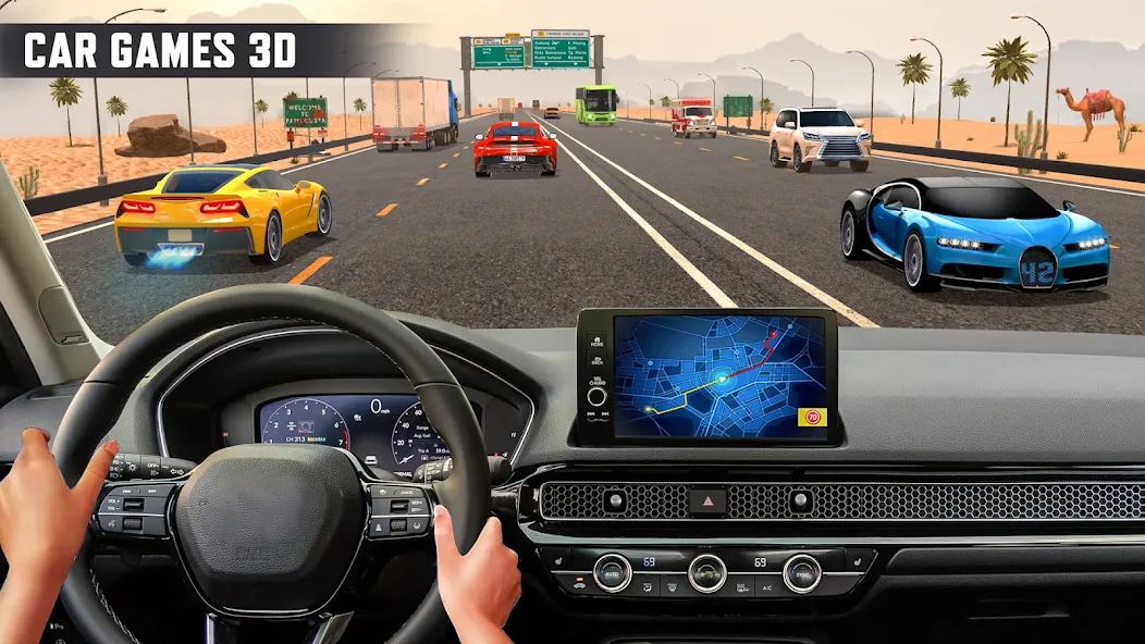 Real Highway Car Racing Games [MOD: безлимитные деньги и все машины открыты] Screenshot 4