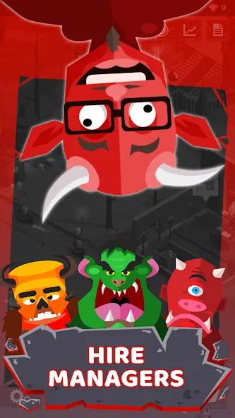 Hell: Idle Evil Tycoon Sim [MOD: безлимитные деньги и все улучшения] Screenshot 1