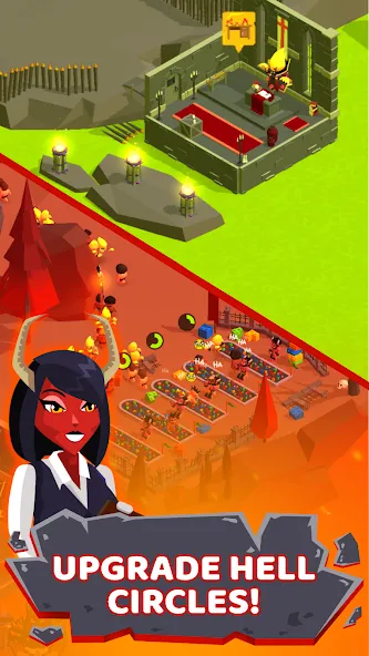Hell: Idle Evil Tycoon Sim [MOD: безлимитные деньги и все улучшения] Screenshot 2