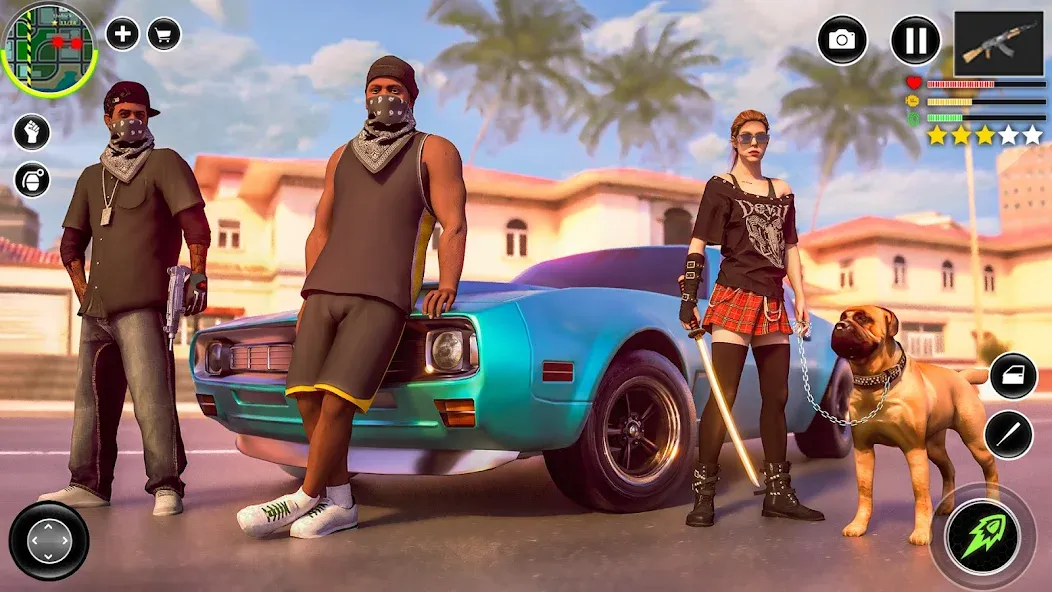 Grand City Thug Crime Games [MOD: безлимитные деньги и оружие] Screenshot 4