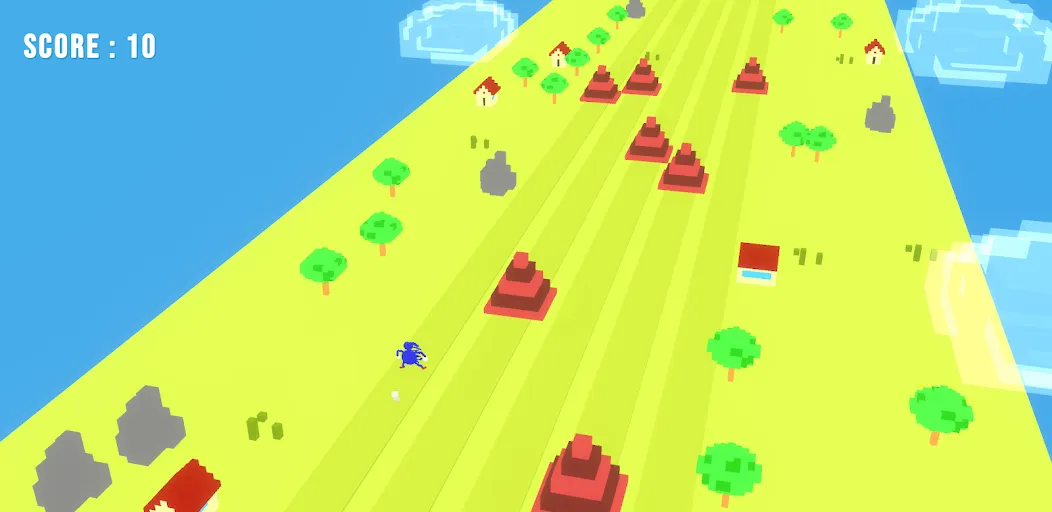 Sanic Run 3D [MOD: безлимитные монеты и все уровни] Screenshot 1