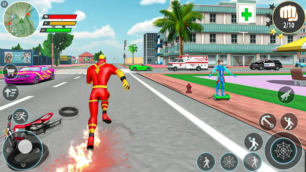 Rope Hero Spider Fighting Game [MOD: безлимитные деньги и мощное оружие] Screenshot 4
