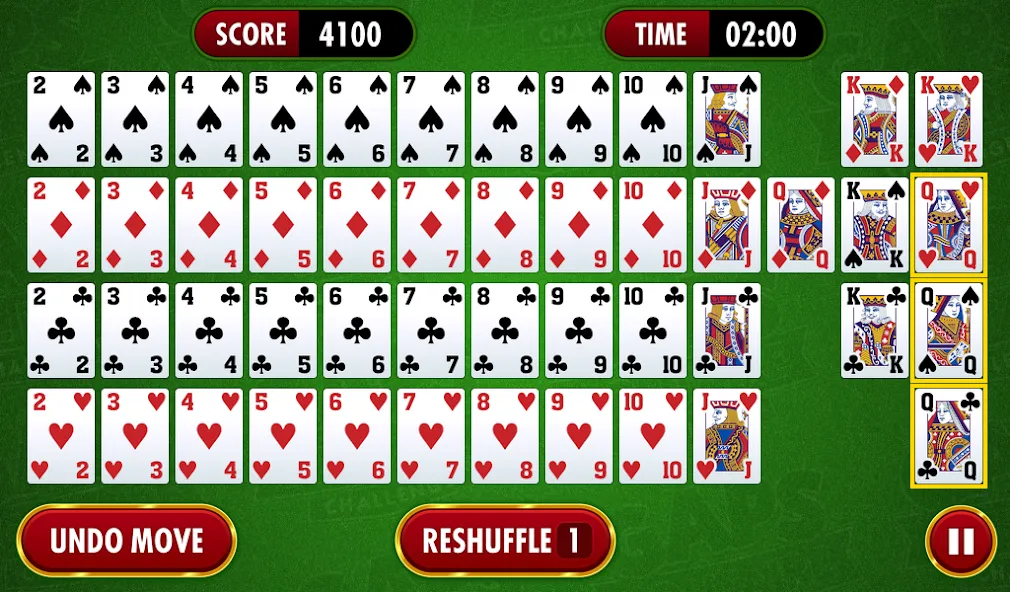 Gaps Solitaire Challenge [MOD: безлимитные подсказки и отмены ходов] Screenshot 2