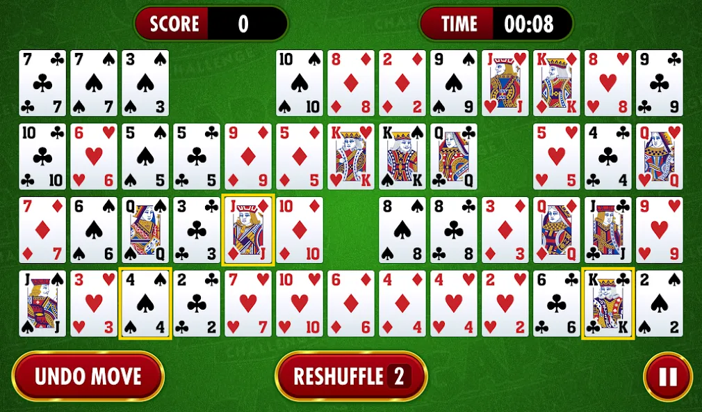 Gaps Solitaire Challenge [MOD: безлимитные подсказки и отмены ходов] Screenshot 4