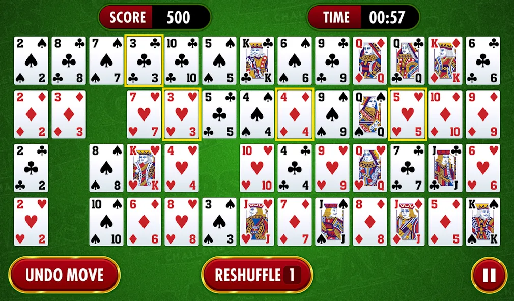 Gaps Solitaire Challenge [MOD: безлимитные подсказки и отмены ходов] Screenshot 5