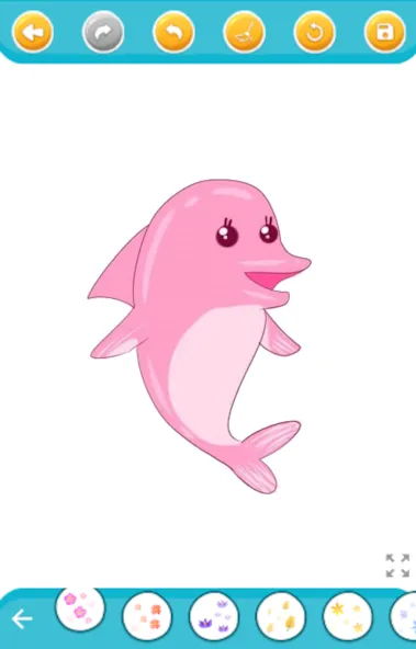 dolphin coloring game [MOD: без рекламы и открыты все раскраски] Screenshot 2