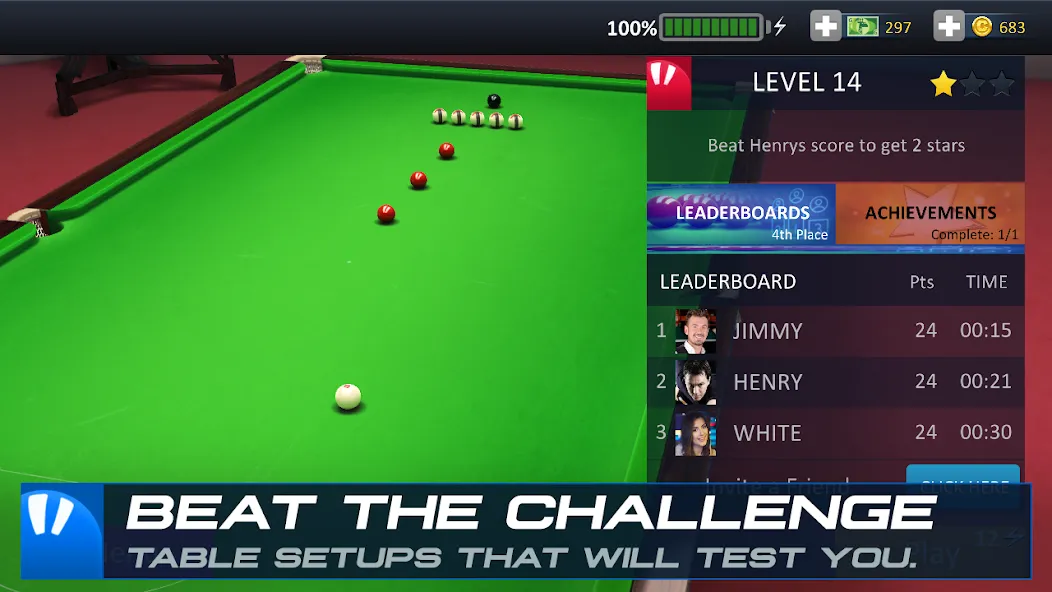 Snooker Stars - 3D Online Spor [MOD: безлимитные деньги и все кии] Screenshot 5