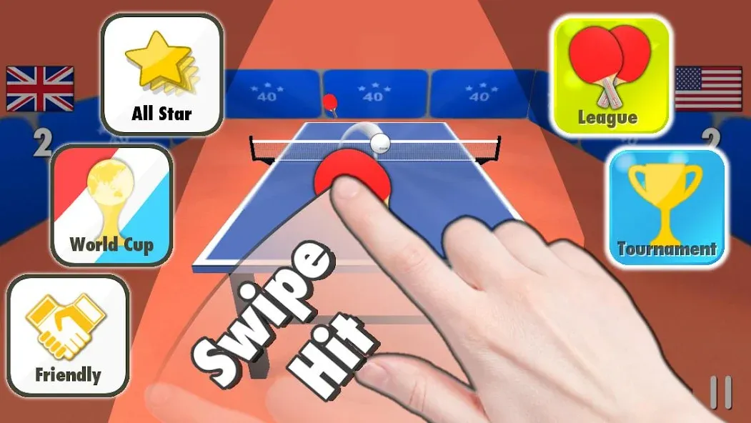 Table Tennis 3D [MOD: безлимитные деньги и все ракетки] Screenshot 1
