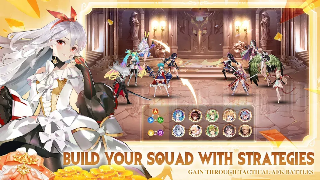 Girls' Connect: Idle RPG [MOD: безлимитные ресурсы и алмазы] Screenshot 3