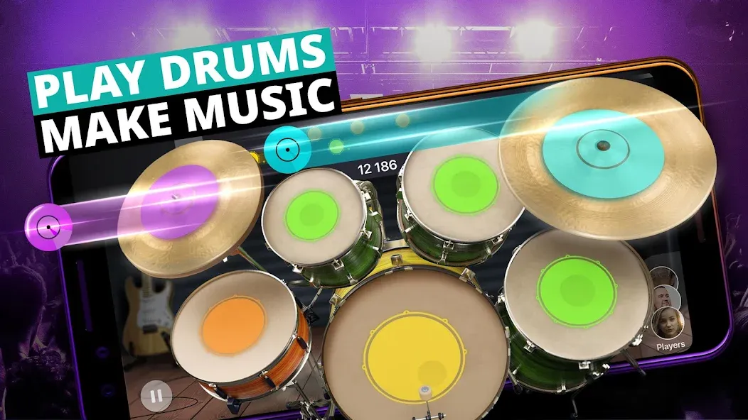 Drum Kit Music Games Simulator [MOD: реалистичная игра на барабанах] Screenshot 1