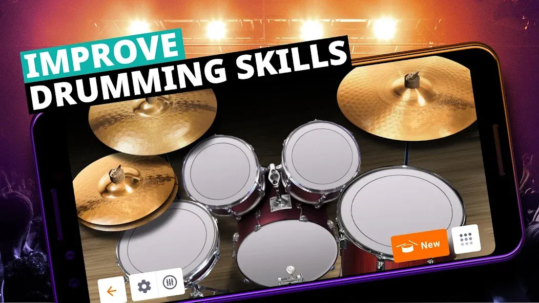 Drum Kit Music Games Simulator [MOD: реалистичная игра на барабанах] Screenshot 3