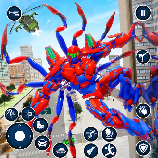 Spider Robot: Robot Car Games [MOD: безлимитные деньги и мощный робот] Screenshot 1
