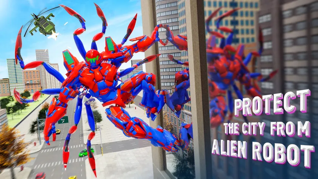 Spider Robot: Robot Car Games [MOD: безлимитные деньги и мощный робот] Screenshot 3