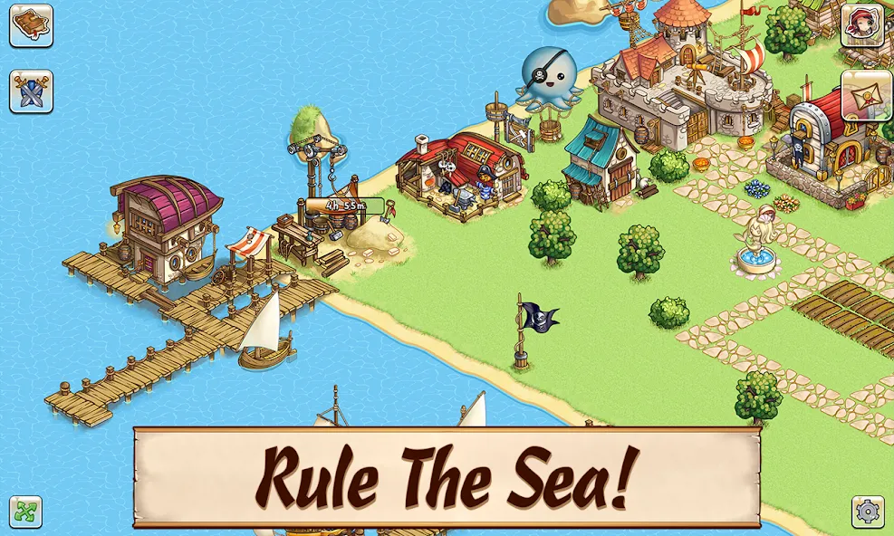Pirates of Everseas [MOD: безлимитные ресурсы и быстрый прогресс] Screenshot 4
