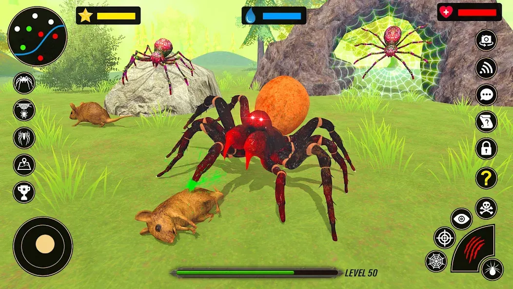 Spider Simulator - Creepy Tad [MOD: безлимитная паутина и открыты все уровни] Screenshot 1