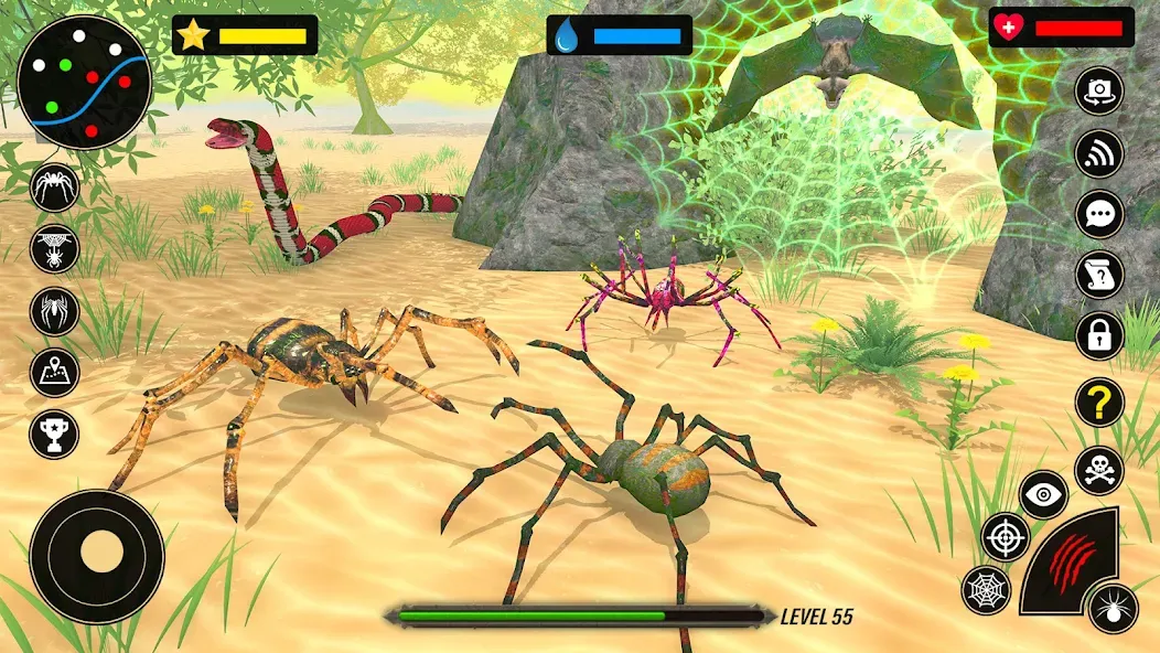 Spider Simulator - Creepy Tad [MOD: безлимитная паутина и открыты все уровни] Screenshot 3