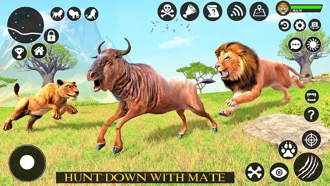 Ultimate Lion Simulator Game [MOD: бесконечное здоровье и суперсила] Screenshot 1