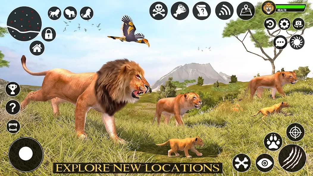 Ultimate Lion Simulator Game [MOD: бесконечное здоровье и суперсила] Screenshot 5