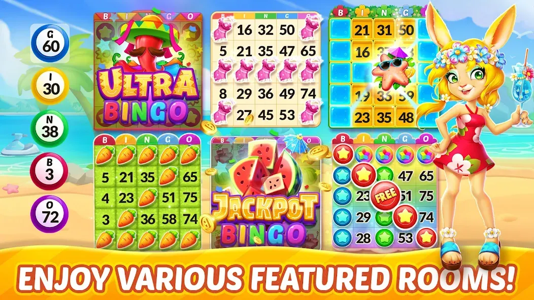 Bingo Aloha-Bingo tour at home [MOD: безлимитные монеты и бонусы] Screenshot 2