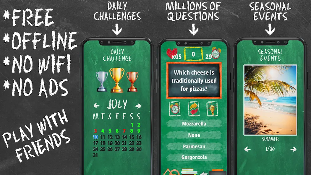 Quiz Games Offline Games [MOD: без рекламы и все викторины открыты] Screenshot 1