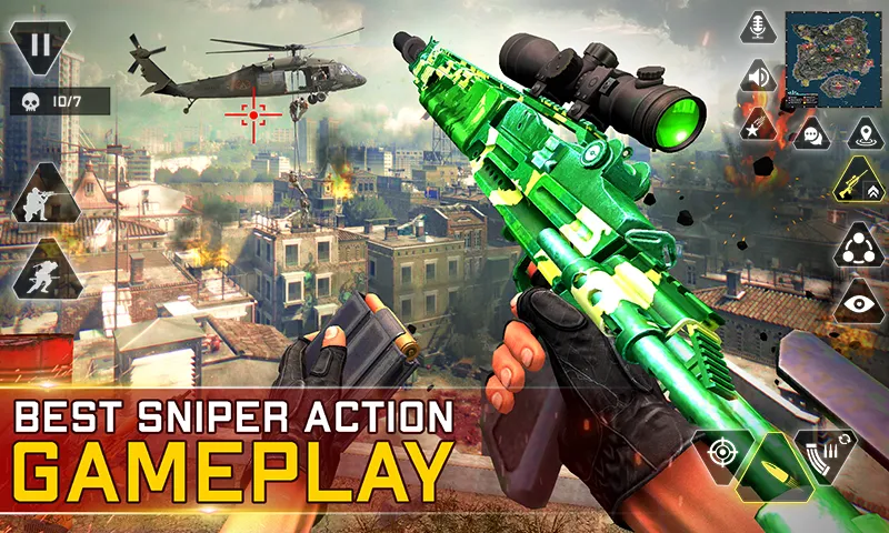 Sniper Gun Shooting game [MOD: безлимитные патроны и точная стрельба] Screenshot 1
