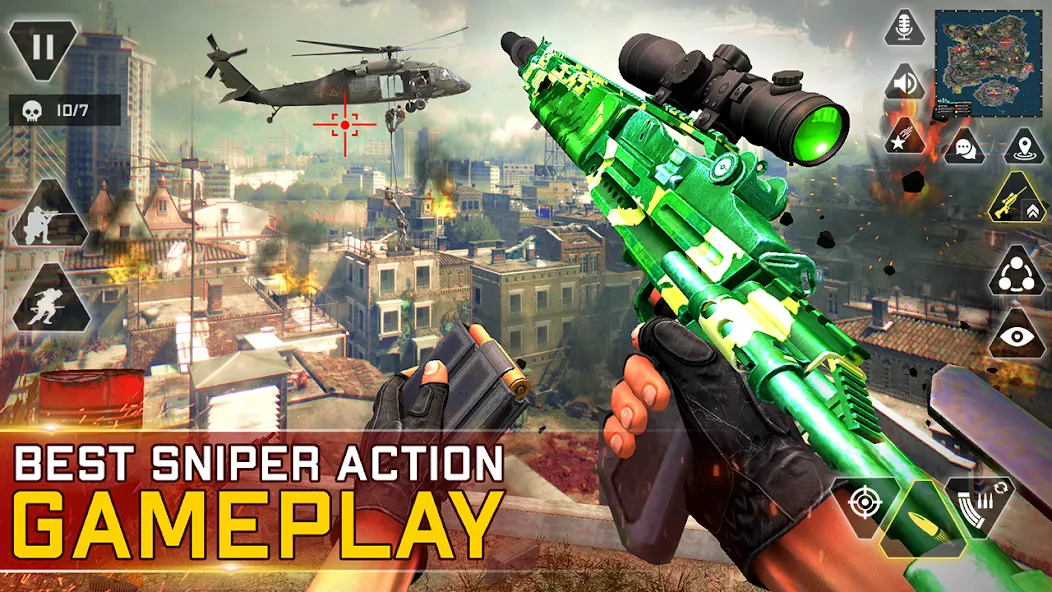 Sniper Gun Shooting game [MOD: безлимитные патроны и точная стрельба] Screenshot 5