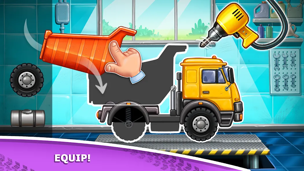 Kids truck games Build a house [MOD: без рекламы и все машины] Screenshot 1