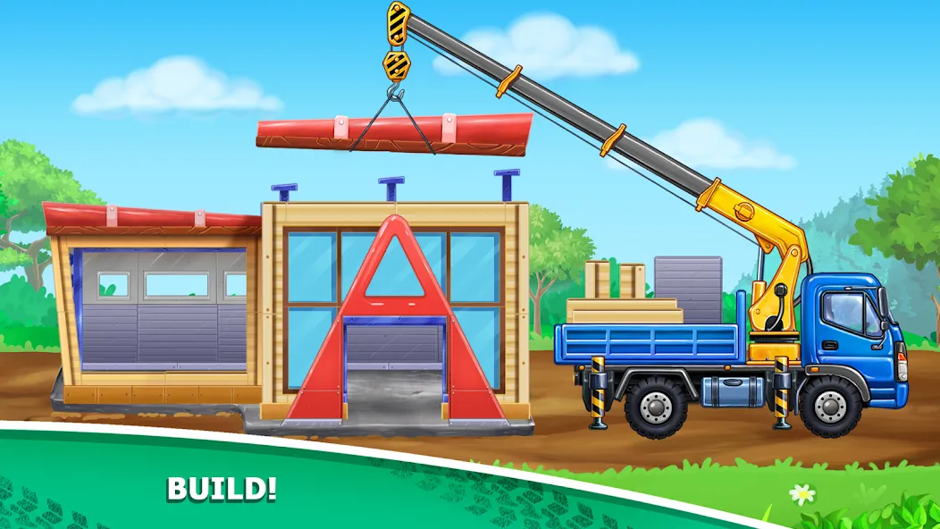 Kids truck games Build a house [MOD: без рекламы и все машины] Screenshot 4