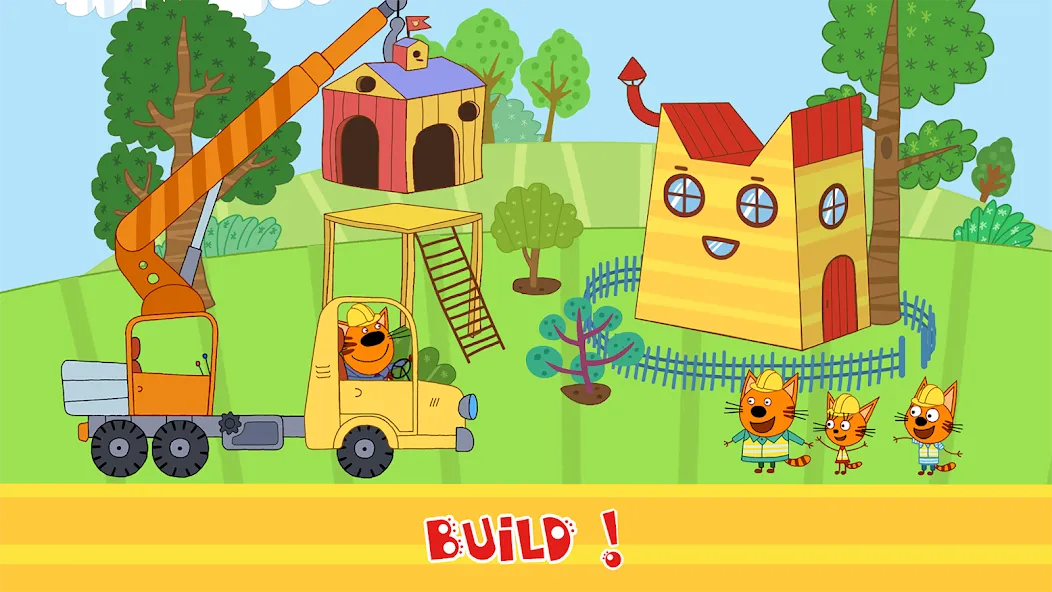 Kid-E-Cats Cars, Build a house [MOD: безлимитные деньги и все машины] Screenshot 5