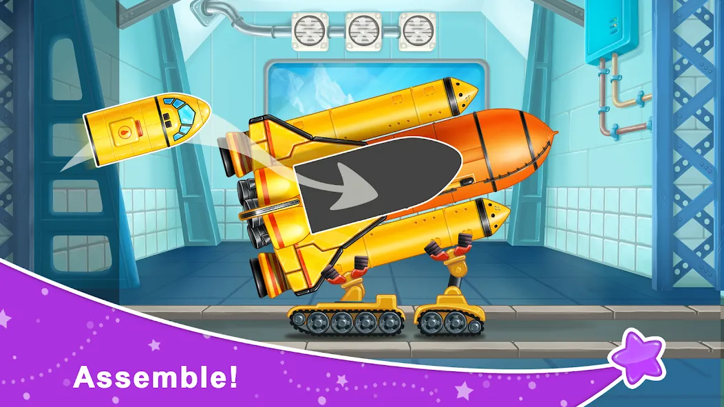 Rocket 4 space games Spaceship [MOD: бесконечное топливо и открытые уровни] Screenshot 1