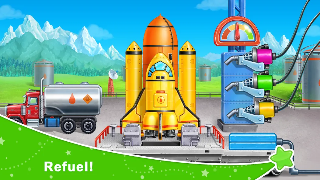 Rocket 4 space games Spaceship [MOD: бесконечное топливо и открытые уровни] Screenshot 2