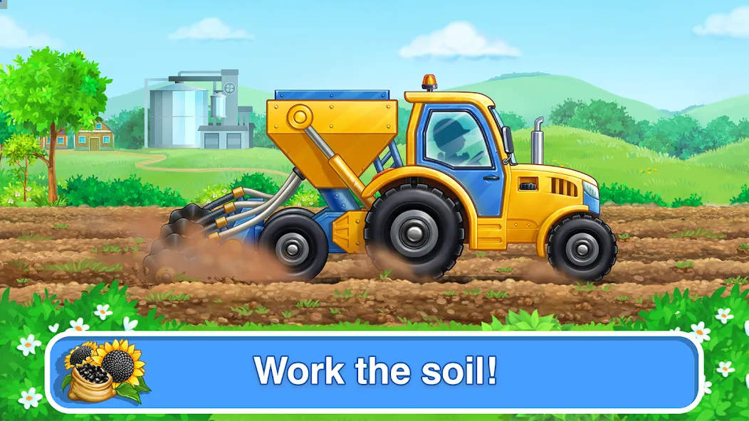 Tractor, car: kids farm games [MOD: безлимитные монеты и все тракторы открыты] Screenshot 2
